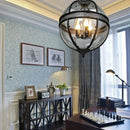 GobekUsa Bronze Black Glass Globe Chandelier for Foyer