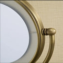GobekUsa Bronze Brass Wall Mounted 8" LED Makeup Mirror 3X/1X Magnification