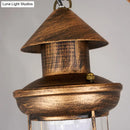 GobekUsa Bronze Coastal Glass Lantern Pendant Light - 4-Light Island Fixture