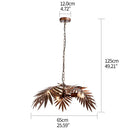 GobekUsa Bronze Coconut Tree Pendant Lamp with Adjustable LED Lights for Home and Hospitality