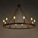 GobekUsa Iron Round LED Pendant Chandelier for Living, Cafe, Restaurant décor