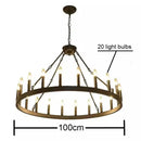 GobekUsa Iron Round LED Pendant Chandelier for Living, Cafe, Restaurant décor