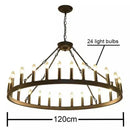 GobekUsa Iron Round LED Pendant Chandelier for Living, Cafe, Restaurant décor