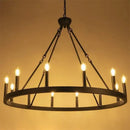 GobekUsa Iron Round LED Pendant Chandelier for Living, Cafe, Restaurant décor