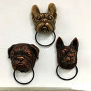 GobekUsa Dog Head Door Knocker Pendant Resin Wall Decoration, Courtyard Crafts