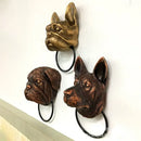 GobekUsa Dog Head Door Knocker Pendant Resin Wall Decoration, Courtyard Crafts