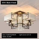 GobekUsa Crystal Rectangular Ceiling Light for Living Room, Bedroom, and Dining Room