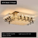 GobekUsa Crystal Rectangular Ceiling Light for Living Room, Bedroom, and Dining Room