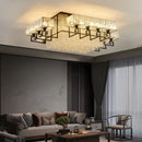 GobekUsa Crystal Rectangular Ceiling Light for Living Room, Bedroom, and Dining Room