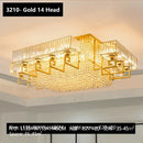 GobekUsa Crystal Rectangular Ceiling Light for Living Room, Bedroom, and Dining Room