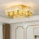 GobekUsa Crystal Rectangular Ceiling Light for Living Room, Bedroom, and Dining Room