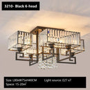 GobekUsa Crystal Rectangular Ceiling Light for Living Room, Bedroom, and Dining Room