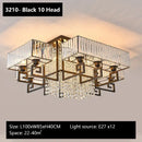 GobekUsa Crystal Rectangular Ceiling Light for Living Room, Bedroom, and Dining Room