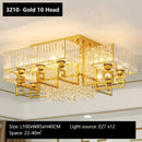 GobekUsa Crystal Rectangular Ceiling Light for Living Room, Bedroom, and Dining Room