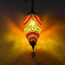 GobekUsa Bronze Glass Teardrop Pendant Lighting - Colorful, Antique, 1/3 Heads Suspended Fixture