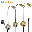 GobekUsa Bronze Gooseneck LED Wall Lamp Bedroom Bedside Sconce Spot Lighting
