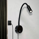 GobekUsa Bronze Gooseneck LED Wall Lamp Bedroom Bedside Sconce Spot Lighting