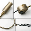 GobekUsa Bronze Gooseneck LED Wall Lamp Bedroom Bedside Sconce Spot Lighting