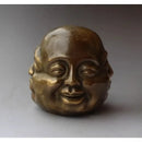 GobekUsa Bronze Four Faces Buddha Head Statue - Emotive Life-like Artwork