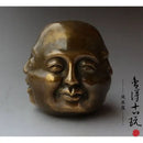 GobekUsa Bronze Four Faces Buddha Head Statue - Emotive Life-like Artwork