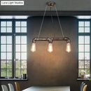 GobekUsa Bronze Steampunk Water Pipe Island Light, Wrought Iron Suspended Fixture