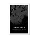 Brooklyn Black Map Canvas
