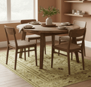 Hand Knotted Wool Area Rug 5x8 Brown Beige - Modern Geometric