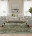 Brown And Silver Abstract Design Hand Knotted Custom Made wool rug