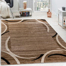 Brown Area Rug for Living Room Mocca Look