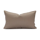 Brown & beige faux leather cushion cover 45x45cm living room decor by Decorbites