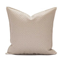 Brown & beige faux leather cushion cover 45x45cm living room decor by Decorbites