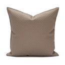 Brown & beige faux leather cushion cover 45x45cm living room decor by Decorbites