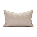 Brown & beige faux leather cushion cover 45x45cm living room decor by Decorbites