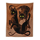 Brown cat witchcraft tapestry – bedroom artistic black cat decor by Decorbites