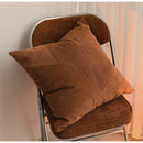GobekUsa Brown Corduroy Patchwork Cushion Cover 50x50cm Modern Luxury Pillow Case