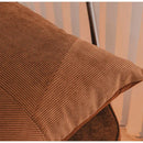 GobekUsa Brown Corduroy Patchwork Cushion Cover 50x50cm Modern Luxury Pillow Case