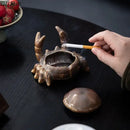 Brown decorbites crab ceramic ashtray and phone holder office decor by Decorbites