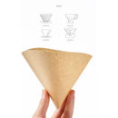 Brown filter paper coffee cone – kitchen brewing accessory by Decorbites