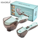 Brown & light blue adjustable measuring cups kitchen spoon set by Decorbites