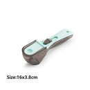 Brown & light blue adjustable measuring cups kitchen spoon set by Decorbites