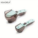 Brown & light blue adjustable measuring cups kitchen spoon set by Decorbites