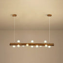 GobekUsa Brown Modern Linear Island Pendant Metal Lamp