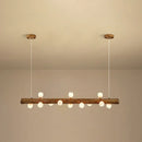 GobekUsa Brown Modern Linear Island Pendant Metal Lamp