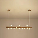 GobekUsa Brown Modern Linear Island Pendant Metal Lamp