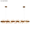 GobekUsa Brown Modern Linear Island Pendant Metal Lamp