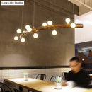 GobekUsa Brown Modern Linear Island Pendant Metal Lamp