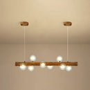 GobekUsa Brown Modern Linear Island Pendant Metal Lamp