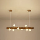 GobekUsa Brown Modern Linear Island Pendant Metal Lamp