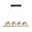 GobekUsa Owl Metal Pendant Light: Animal Chandelier for Living Room & Child Bedroom