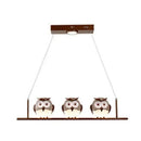 GobekUsa Owl Metal Pendant Light: Animal Chandelier for Living Room & Child Bedroom